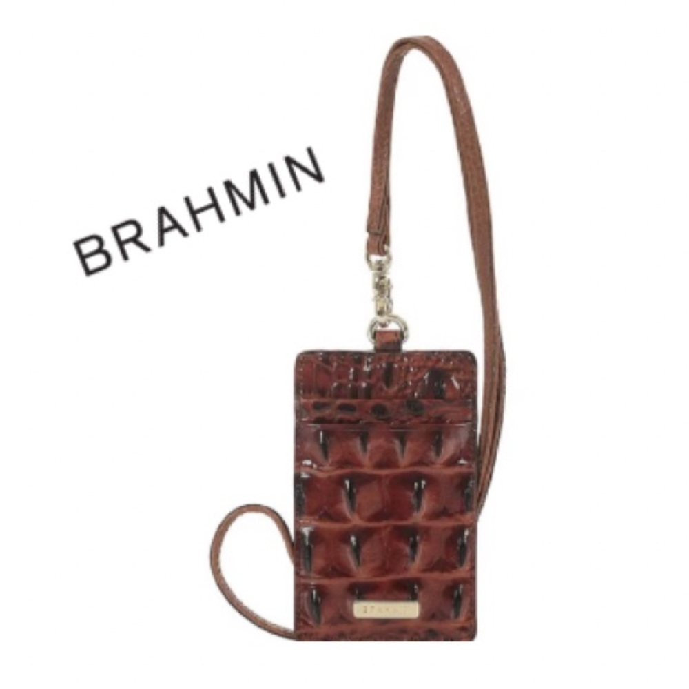 Brahmin Melbourne Collection Sawyer Crocodile-Embossed Lanyard